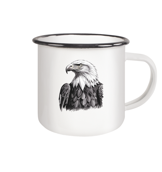 Fierce Eagle - Emaille Tasse (Black)