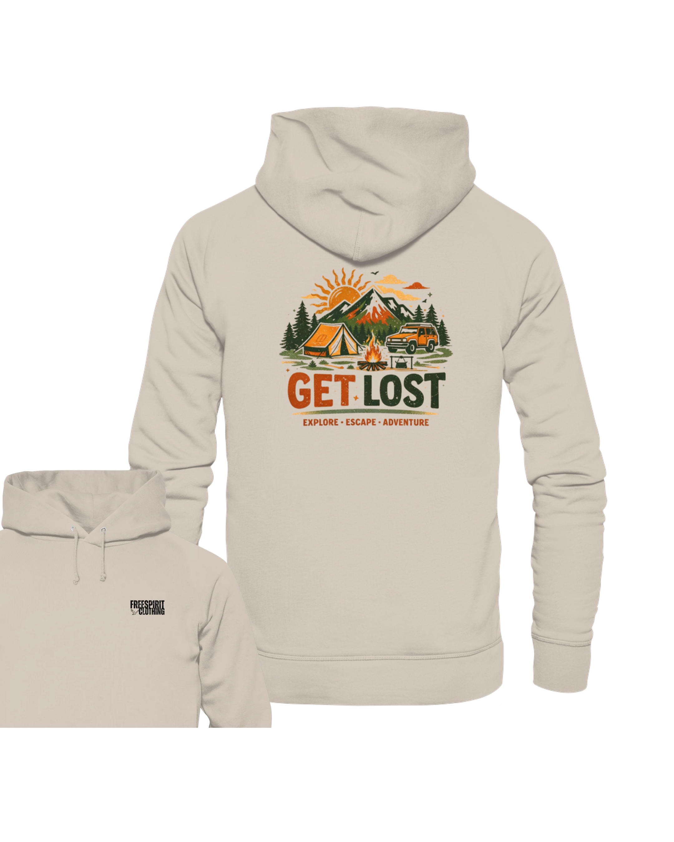 GET LOST  - Organic Hoodie