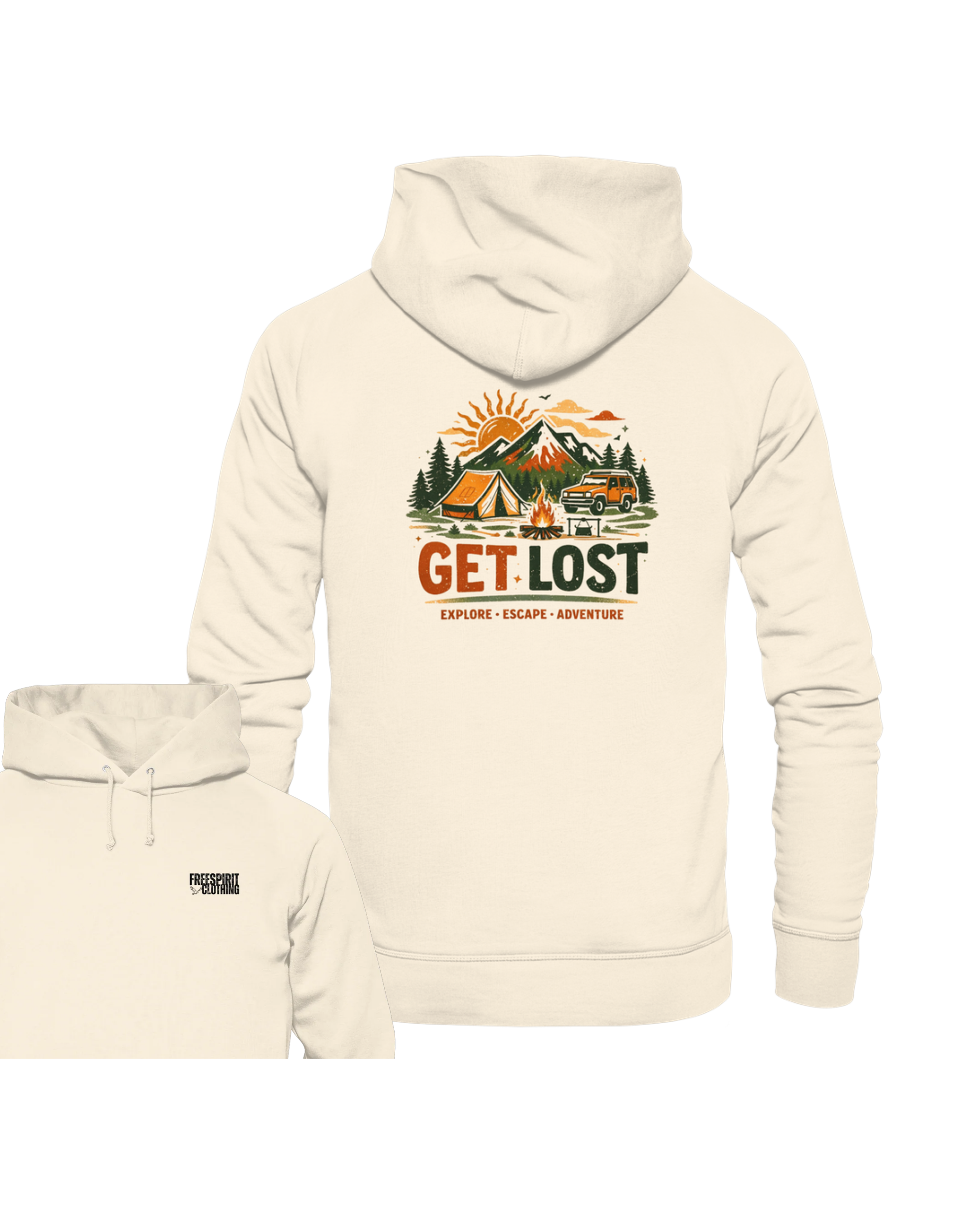 GET LOST  - Organic Hoodie