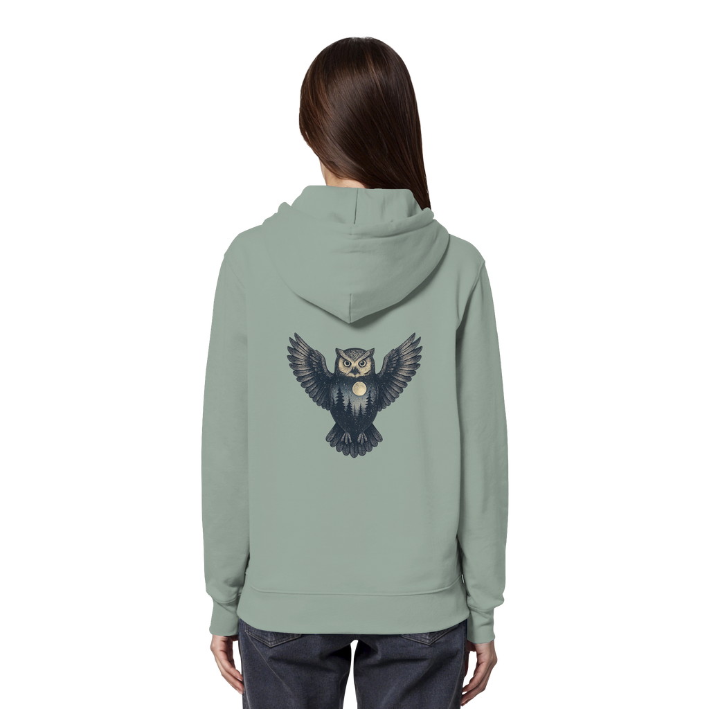 Eule – Spirit of Wisdom - Organic Hoodie