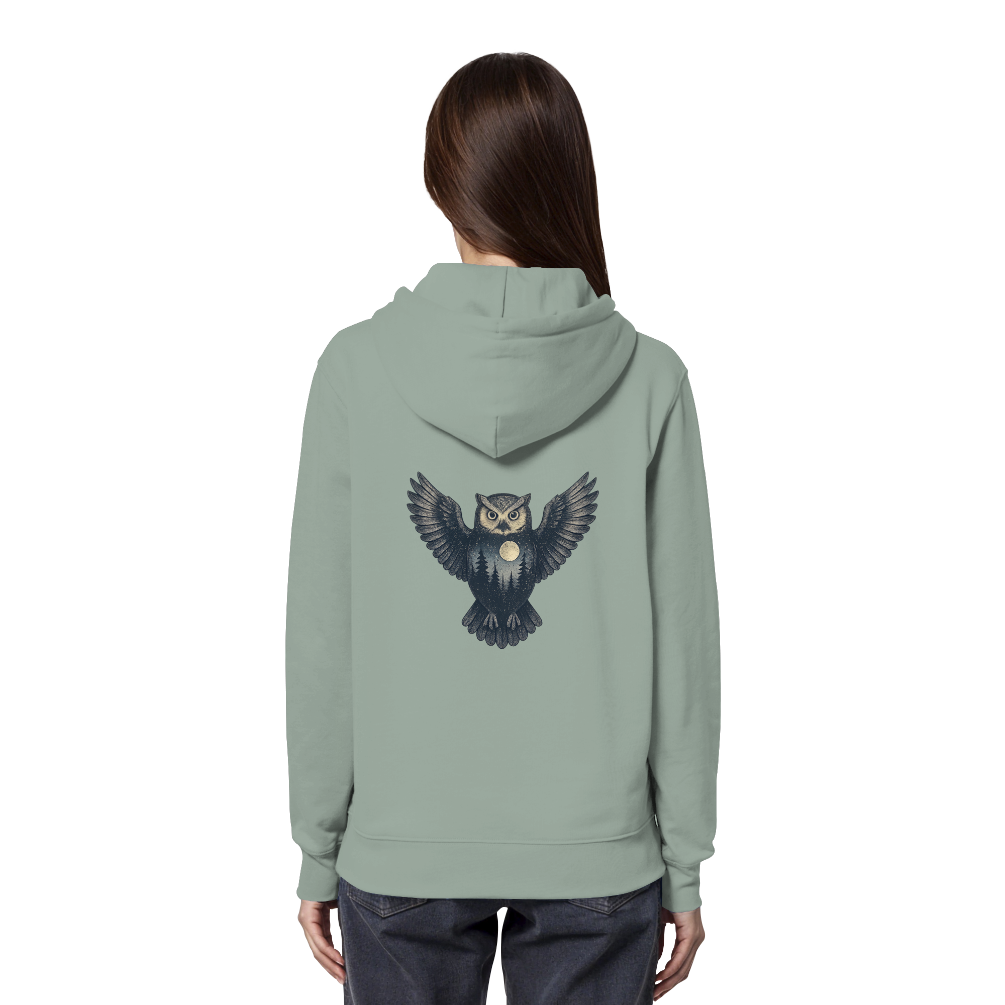 Eule – Spirit of Wisdom - Organic Hoodie