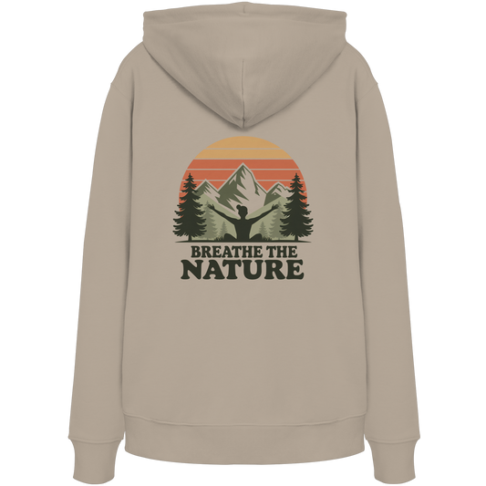 BREATHE THE NATURE - Organic Hoodie