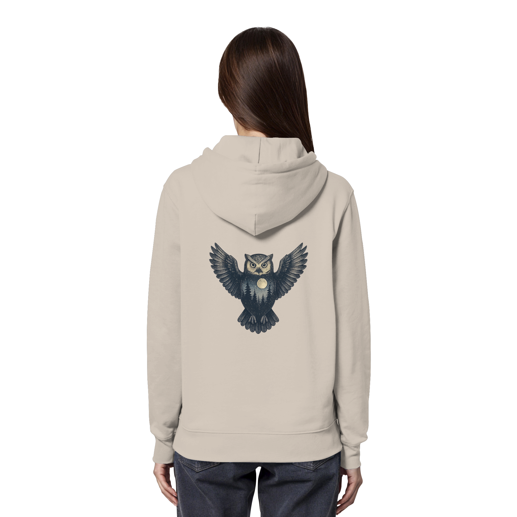 Eule – Spirit of Wisdom - Organic Hoodie