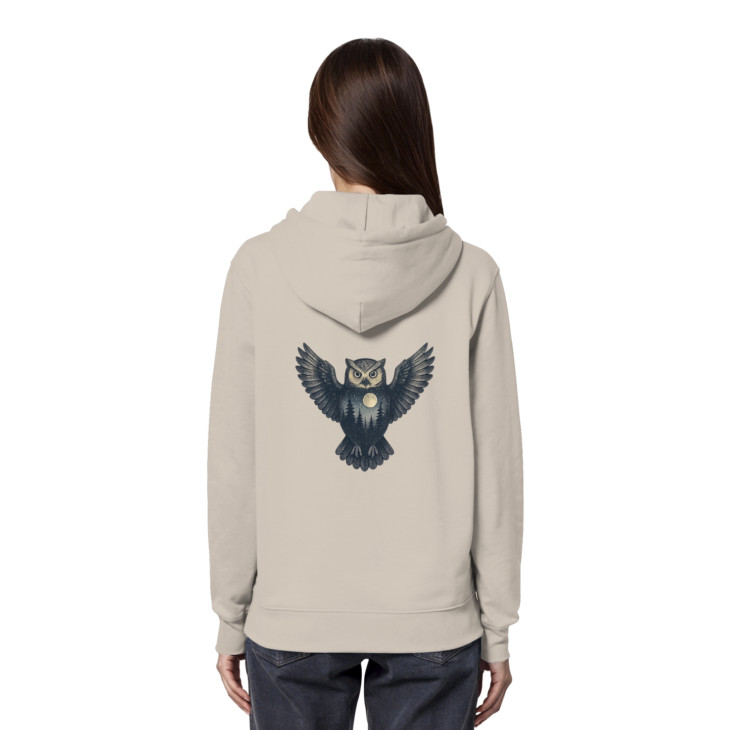Eule – Spirit of Wisdom - Organic Hoodie