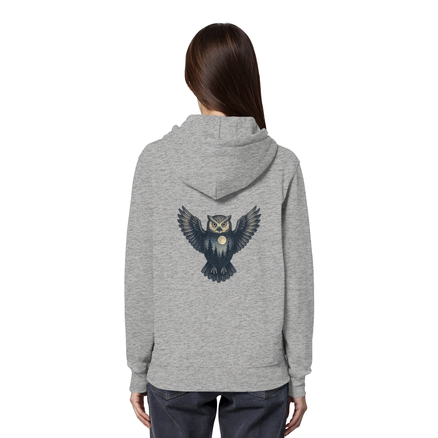 Eule – Spirit of Wisdom - Organic Hoodie