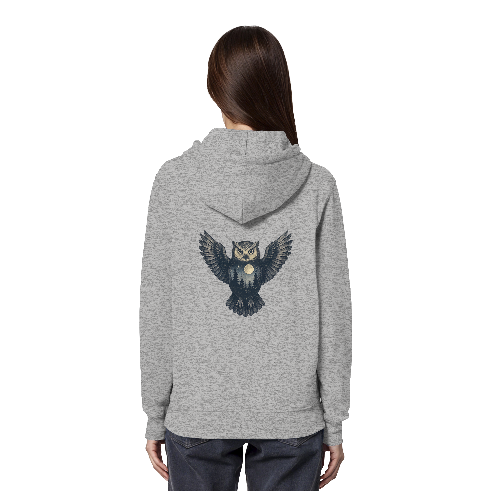 Eule – Spirit of Wisdom - Organic Hoodie
