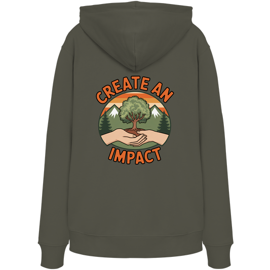 Create an Impact – Tree Edition (Hands & Tree) - Organic Hoodie