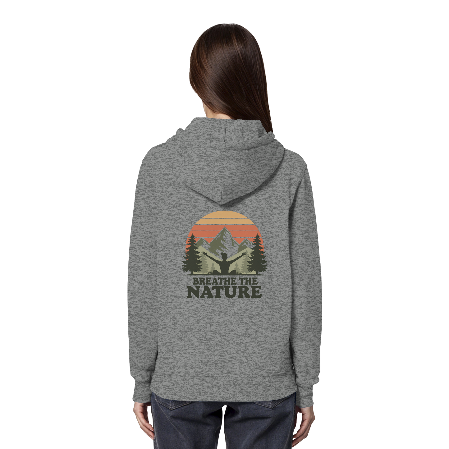 BREATHE THE NATURE - Organic Hoodie