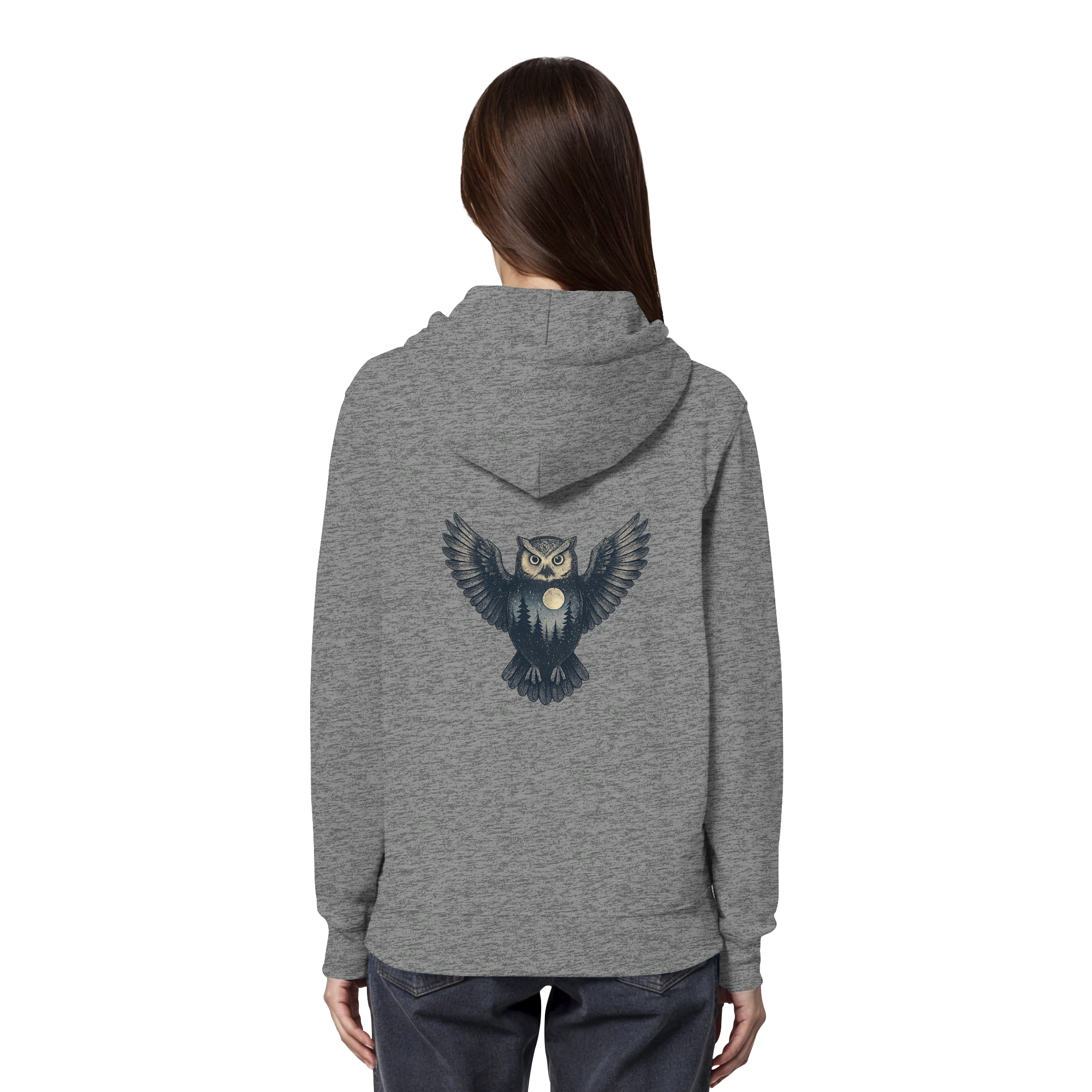 Eule – Spirit of Wisdom - Organic Hoodie