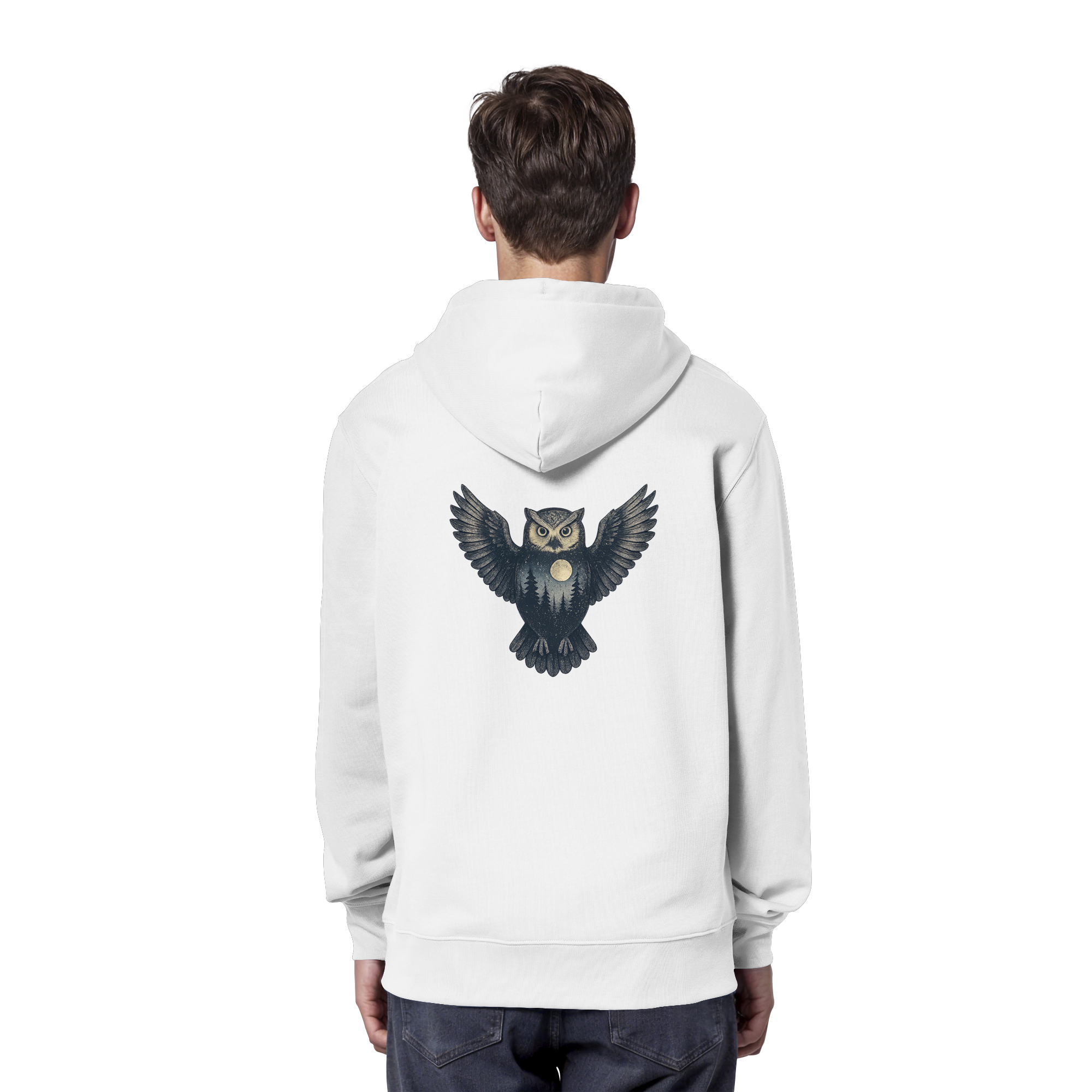 Eule – Spirit of Wisdom - Organic Hoodie
