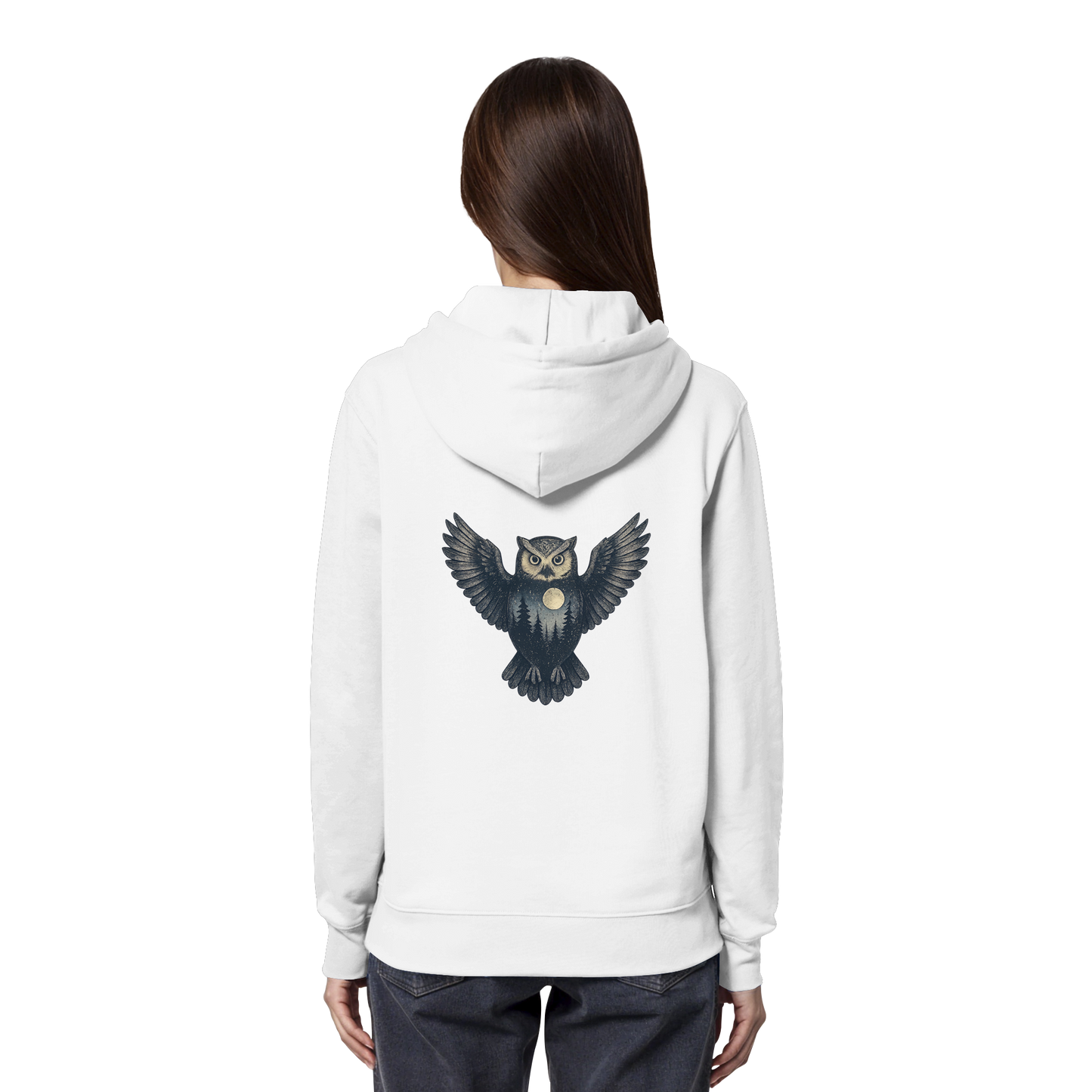 Eule – Spirit of Wisdom - Organic Hoodie