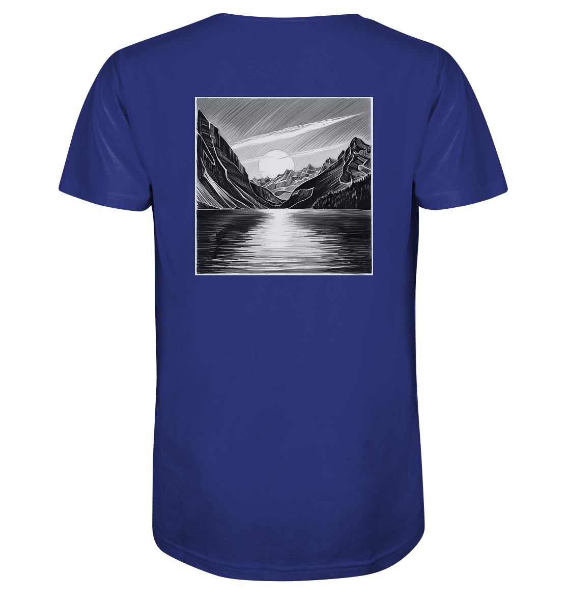 Monochrome Mountain Sunset - Organic Shirt