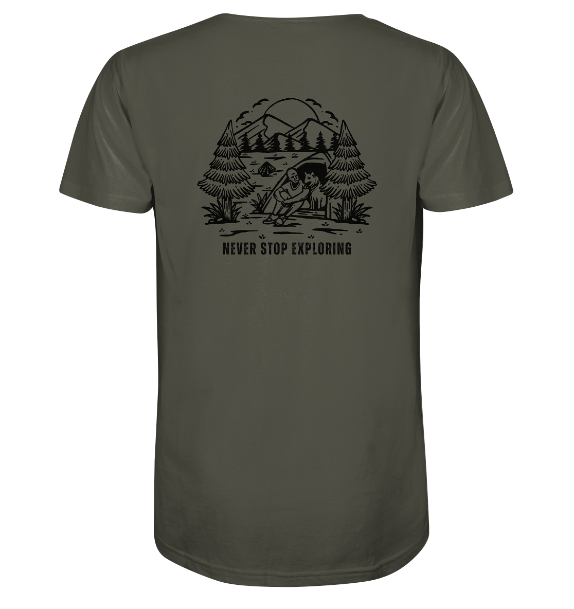 Never Stop Exploring Dog - Organic Shirt