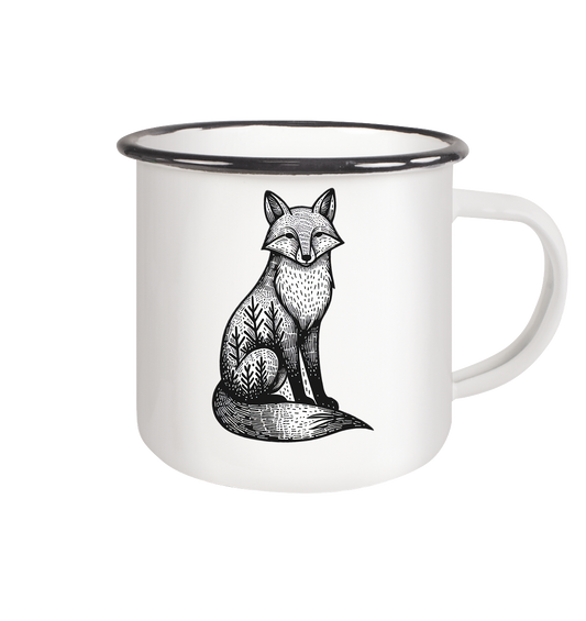 Nature's Fox - Enamel Mug (Black)
